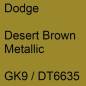 Preview: Dodge, Desert Brown Metallic, GK9 / DT6635.